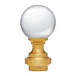Luxe 1" Satin Brass Glass Ball Finials (pair)