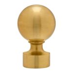 Luxe 1⅜” Satin Brass Ball Finials (pair)