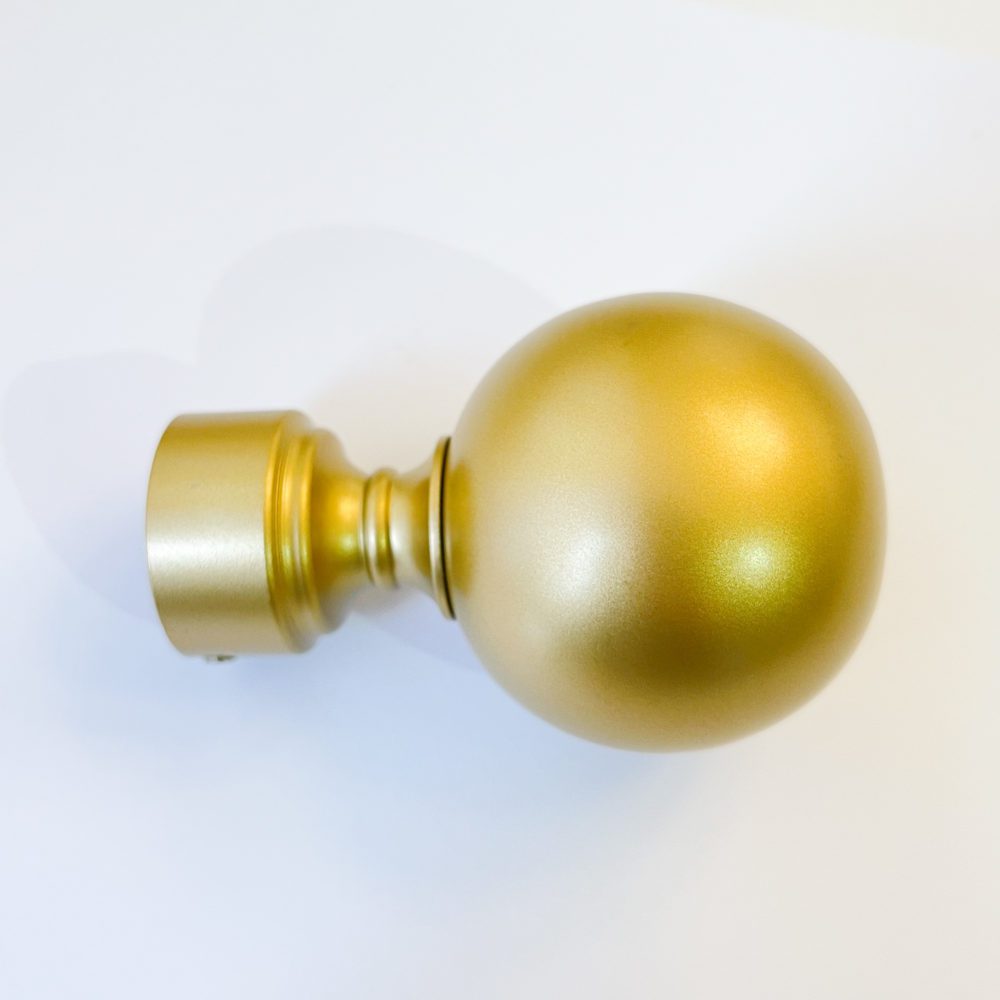 House 1⅛" Matte Gold Ball Finials (pair)